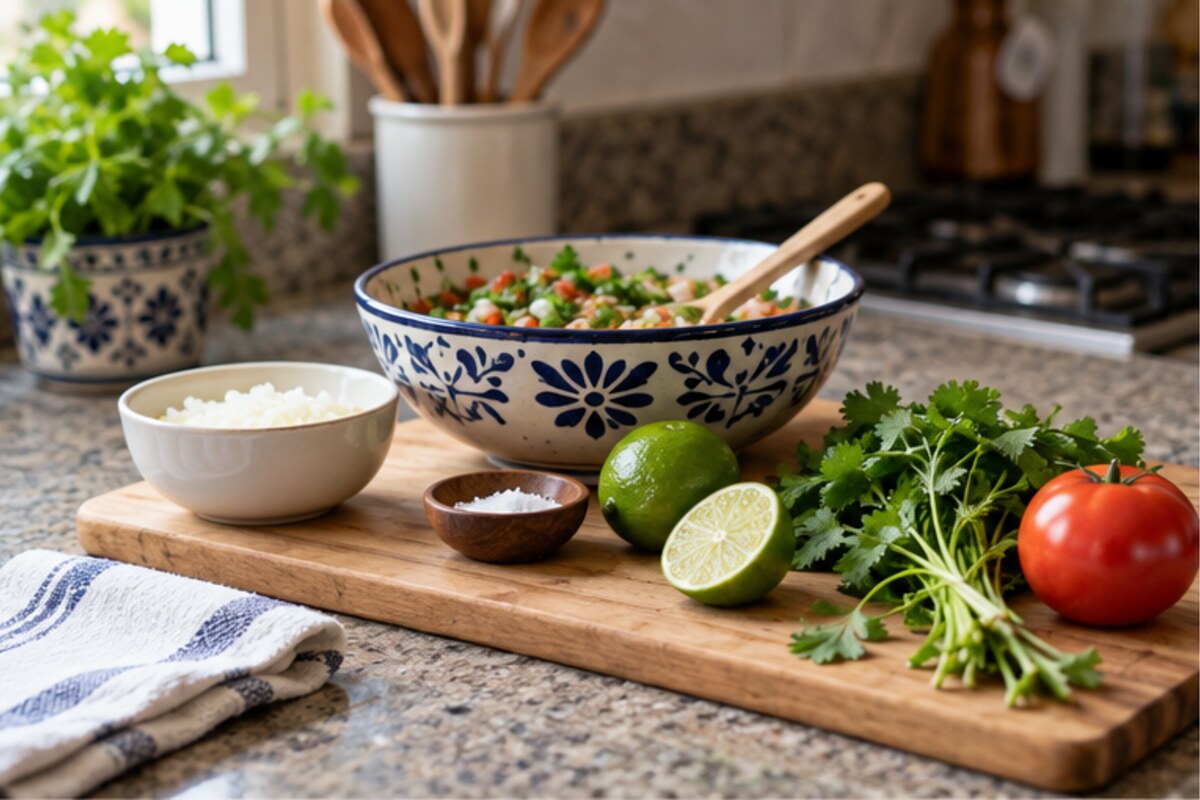 Fotografía culinaria: Preparar una mezcla sin ocupar toda la encimera